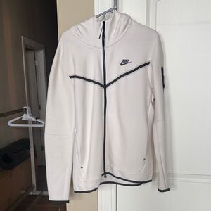 Nike Cream Zip-Up Jacket with Black Details